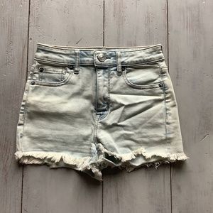 American Eagle High Waisted Denim Shorts Size 0